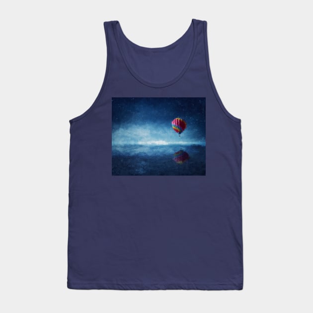 Hot Air Balloon above the sea Tank Top by psychoshadow